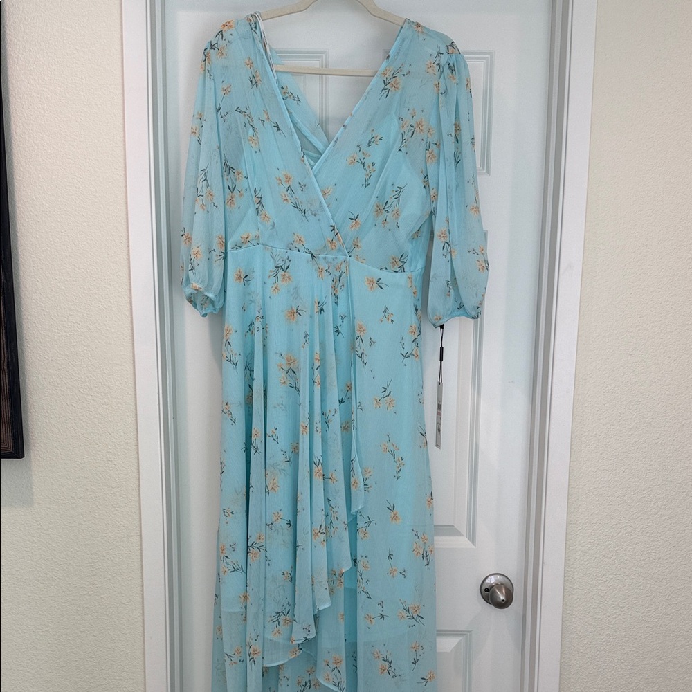 Calvin Klein Floral Blue High Low